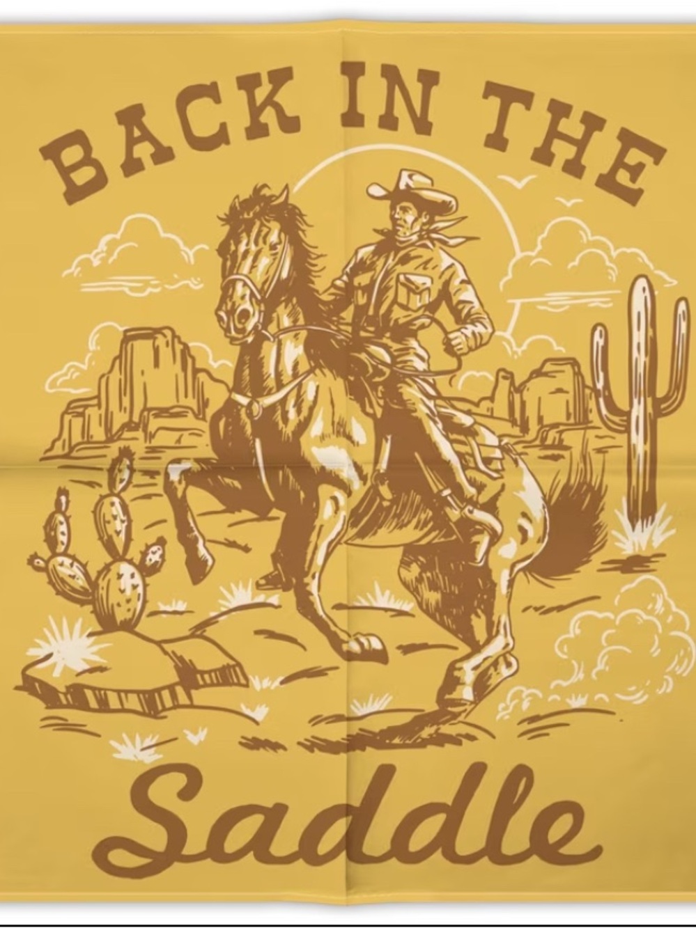 WESTERN 'Back in the Saddle' Mustard Print Scarf
